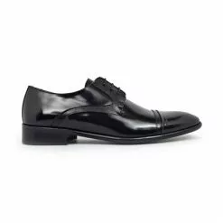 Zapatos Derby Hombre Piel Grabada 9882 Negro, De Latino