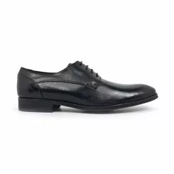 Zapatos Derby Hombre Piel Napa Suela De Goma 9972 Negro, De Latino