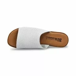 Zuecos Cuña Baja Mujer Piel Grabada Punta Abierta Plantilla Acolchada 22802 Blanco, De Blusandal -Venta de zapatos Tienda zuecos cuna baja mujer piel grabada punta abierta plantilla acolchada 22802 blanco de blusandal 4
