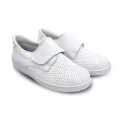 Zuecos Sanitarios Hombre Piel Perforada Cierre Velcro Anatómicos 293 Blanco, De Percla -Venta de zapatos Tienda zuecos sanitarios hombre piel perforada cierre velcro anatomicos 293 blanco de percla 3