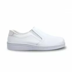 Zuecos Sanitarios Hombre Piel Sin Cordones Anatómicos 291 Blanco, De Percla